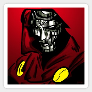 red phoenix hood doctor doom Sticker